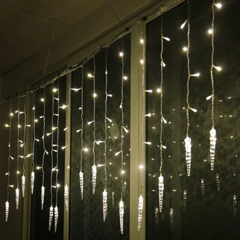 3,5 M Udendørs Vandtæt LED String Lys Christmas Is Piton Blottere Gardin Lys til Fest, Bryllup Dekoration Fairy Lights 131593