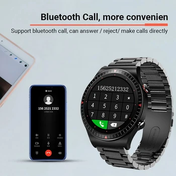 2021 Steel Band Smart Ur til Mænd med Fuld Touch-Skærm Sport Fitness Ur Luksus Bluetooth Opkald Til Android, iOS Smartwatch Herre+Max