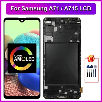 Super AMOLED-For Samsung Galaxy A71 LCD-SM-A715F/DSN SM-A715F/DS-Display Touch-Skærm Digitizer Udskift Samsung A715 Skærm 132476