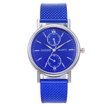 Fashionable casual kvinders ur blå glasøjne, blød apparat med passende måde neutral ure, engros mænd og kvinder 134099