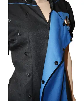 Star Cosplay Trek TNG Uniform Kjole Med Badge Halloween Fest Bolden Kjole Cosplay Kostumer