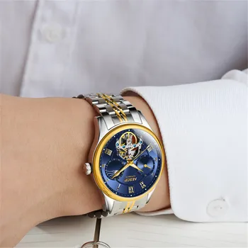 GUANQIN 2020 armbåndsur Mænd Lysende Clock Man Automatisk Vandtæt Mekanisk Stål Guld Skelet Business Relogio Masculino