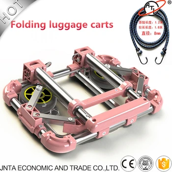 Bil Folde Bagage Vogn Bærbare Rejse Aluminium Legering bagage vogn Husstanden Bil Bagage Vogn Shopping Trolley 134949