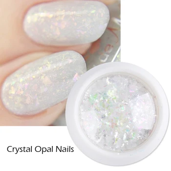 Crystal Brand Opal Flager Søm Lilla Pailletter Holografiske Glitter DIY Chrome Pulver til Foråret Negle Manicure Strå GL1857 13505