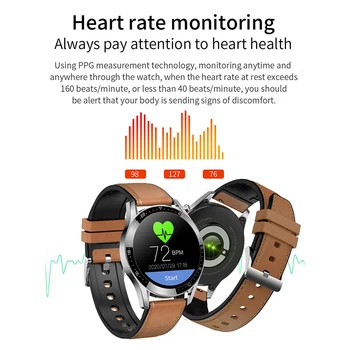 L13 Opgradere Version Smart Ur GT05 Mænd Bluetooth Opkald EKG-PPG Vandtæt Blodtryk, puls, Fitness Tracker Smartwatch