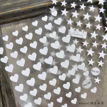 1 stk 3D Negle Skyder Kærlighed Hjerte Stjernede Design Negle Dekoration Decal DIY Overføre Selvklæbende Farverige Nail Art Tips Tatoveringer Manicure