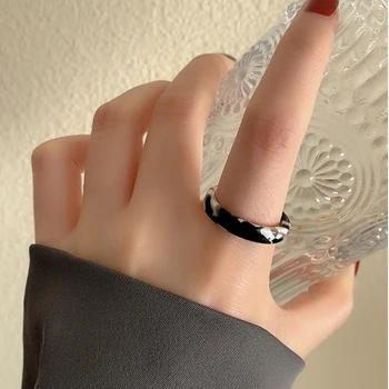 Nye vintage Akryl Harpiks Eddikesyre Kæde Uregelmæssige Kno Finger Ringe Trendy Leopard Print Ring Sæt Til Kvinder Party Smykker
