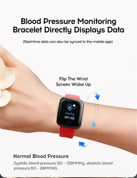 D13 Smart Ur Mænd Kvinder Blodtryk Vækkeur pulsmåler IOS Android Smartwatch Fitness Tracker Armbåndsur