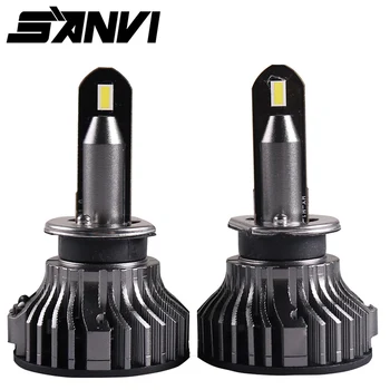 SANVI 2STK M2 50W 6000K LED Forlygte Pære H1 H4 H7 9005 HB3 9006 HB4 H11 9012 Bil Pære Bil, Motorcykel Forlygte