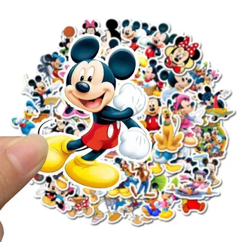 50 Stykker/Sæt Disney Tegnefilm Mickey Mouse Mærkat Søde Minnie Og Donald Duck Graffiti Mærkat Vandtæt Laptop Skateboard Klistermærker 136399