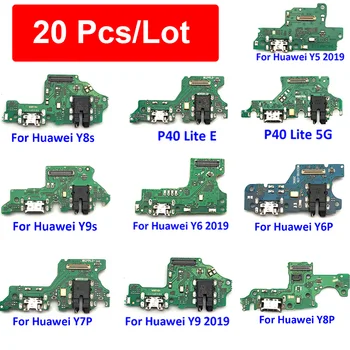 20Pcs，For Huawei Y7A Y5 Y9S Y6P Y8S Y8P Y7P Y6S P40 Lite 5G / P40 Lite E USB-Opladning Port Dock Oplader Stik yrelsen 136486
