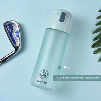 High-end plastik vandflaske til sport, rejser, fitness rum, vandflasker med reb Te-rum Vand cup for BPA-fri