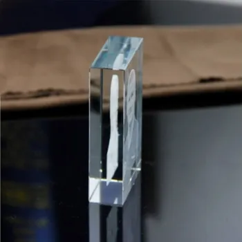 Personlig Crystal fotoramme 2D Laser Indgraveret Kæledyr Baby Billede Glas Blok Bedste Gaver til Ham, Bryllup, Barnedåb Minde 137302