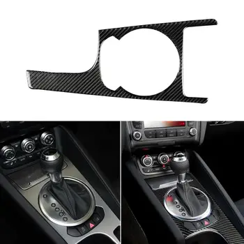 Universal selvklæbende Dekorative Carbon Fiber Bil Gear Shift Panel Klistermærke til Audi TT 8N 8J MK123 TTRS 2008-