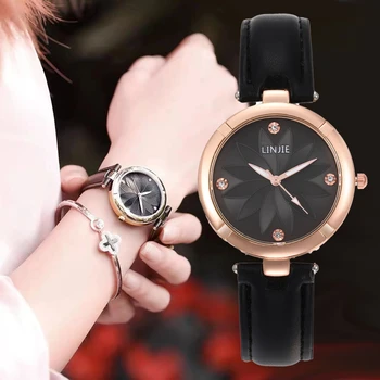 Luksus Fashion Kvinder Ure Elegante Små Mænds Mekaniske Armbåndsure 2021 Enkel Diamant Kvindelige Læder Ur Reloj De Mujer