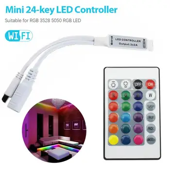 Mini-24 Vigtige Trådløse IR Remote Controller Til RGB 3528 5050 RGB LED lysbånd Fjernbetjening Trådløs Controller Farve Skiftende 138237