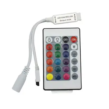 Mini-24 Vigtige Trådløse IR Remote Controller Til RGB 3528 5050 RGB LED lysbånd Fjernbetjening Trådløs Controller Farve Skiftende