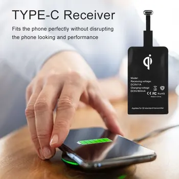Micro-USB Type C Universal Hurtig Trådløs Oplader adapter Til Samsung, huawei Til iPhone Til Android Qi Trådløs Opladning Modtager 138386