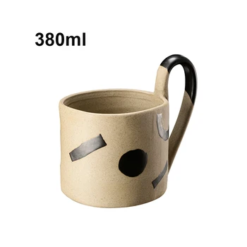 Japansk Geometriske Keramik Kaffe Krus Unik Håndlavet Kunst Store Keramiske Te Mælk, Vand Kopper Personlig Kop Gave Til Venner