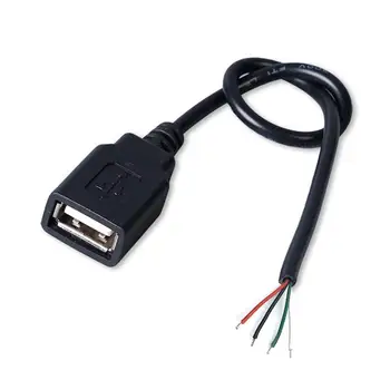 USB-Adapter 30cm USB 2.0 Type A hun Stik 4 Core Wire Power Charge Kabel, Ledning, Stik 4 USB Ledning Kabel переходник Hot 138708