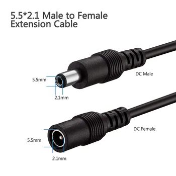 2-Polet DC LED-Stik Ledning Sort/Hvide Mand Kvinde Mand&Kvinde Extension Cable Ledning Til CCTV Stikkontakt LED Strip Light 138762