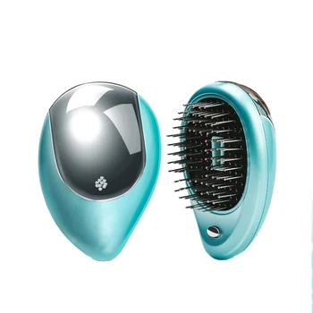 Bærbare Elektriske Ioniske Hårbørste Negative Ion Kam Takeout Mini Vibration Hair Brush Head Massager Hår Styling Fladjern