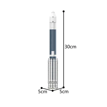 BuildMoc City Space Station Delta II Raket byggesten MOC Byen Launcher Moderne Byggeri Model Mursten Legetøj For Børn 138894