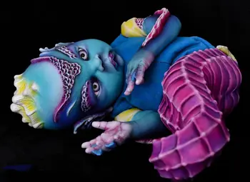 20 Tommer Prinsesse Atlantyss Reborn Baby Tilbehør DIY Blank Hippocampus Kit Frisk Farve Blød Umalet Ufærdige Dukke Del 139073