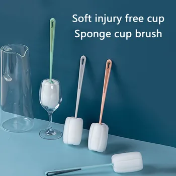 Lange Håndtag Børste Viskelæder Magic Sponge Diy Rengøring Svamp til Opvask Køkken Toilet Badeværelse Vask Rengøring Af Tilbehør