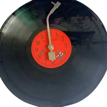 Europæiske Retro Nostalgisk Ultra-Stille Uret Vinylplade Personlighed Vægur En Café, En Bar Dekorativt Vægur 139920