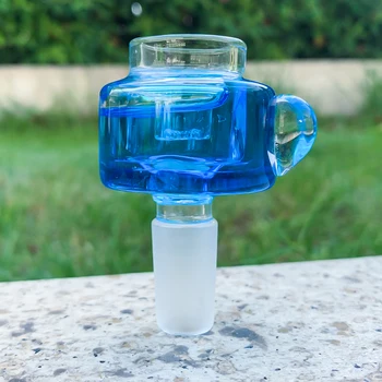 Glas Dekorative Håndværk Skål Med frost Væske 14MM Mandlige Handemade Glas Vandpibe vandrør Tobak Ryger Pibe Accessoires
