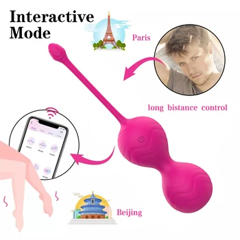 Kvindelige Kegel Bolde Vibrator APP Bluetooth Fjernbetjening Vibratorer G-Spot Vaginal Stramme Vibrerende Massage Æg Sex Legetøj til Kvinder 140532