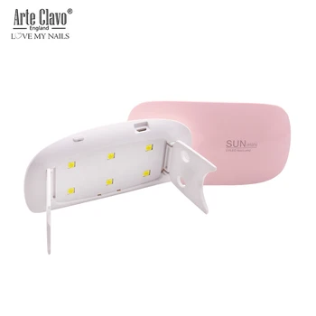 Arte Clavo 6w UV-LED-Lampe Søm Tørretumbler Bærbare USB Brug i Hjemmet Gel Neglelak Tørretumbler Mini-USB-Pink Hvid LED-UV Lamper Nail Art Værktøj