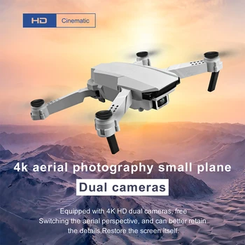 LSRC Drone 4k HD Dual Kamera Visuel Positionering 1080P WiFi Fpv Drone Højde Bevarelse Rc Quadcopter S62 Pro Droner Legetøj 141668