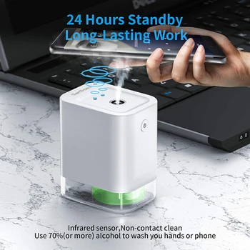 Bærbare sæbedispenser Disinfector Sprøjte Intelligent Alkohol Dispenser Gel Holde Induktion Smart USB Hånd Sanitizer Dispenser 14167