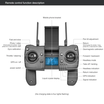 K80 Pro GPS Drone 4K-Professionelle HD-Dual Kamera Anti Shake luftfotografering Børsteløs Sammenklappelig Quadcopter RC 1200M Afstand