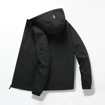 Mænds udendørs brug vindtæt og vandtæt herrejakke til mænd af høj kvalitet, vandtæt jakke hooded 142053