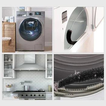 Køleskab Kondensator Rensebørste Tøj Tørretumbler Lint Vent Fælde Renere Børste Sammenklappelig Vaskemaskine Hjem Børste