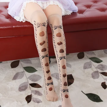 2019 Prinsesse sød chokolade LOLITA sokker Japansk LOLITA over - the - knæ-ben velvet strømper kvindelige