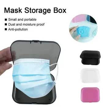 1pc Sparer Masker Max Bærbare Maske Opbevaring Tilfælde, Bærbare Squre ansigtsmasker Container Sikker Engangs Solid Studerende Organizer Box 143075