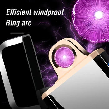 2021 Spolen Dreje ARC Cigarettænder USB-Elektriske Plasma-Lighter med Lommelygte Vindtæt Elektronisk Lighter Mænd Gave