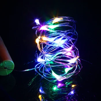1M 2M LED String Fe lys Batteri Dekorative Lys Ferie Belysning til Gårdhave Bryllup julefrokost Dekoration 143741