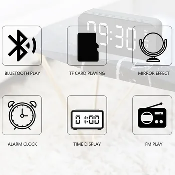 Trådløs Bluetooth Højttaler Lille Mini Vækkeur Bærbare Mini-Kanon Stemme Broadcast Kortet Instert Kørende Audio System