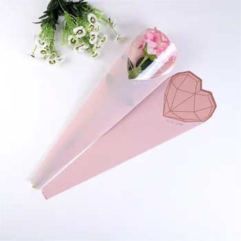20 stk indpakningspapir Diamond heart design Til Emballage Enkelt Rose Blomster Gave Til Valentinsdag Bryllup Blomster Pakke 144743