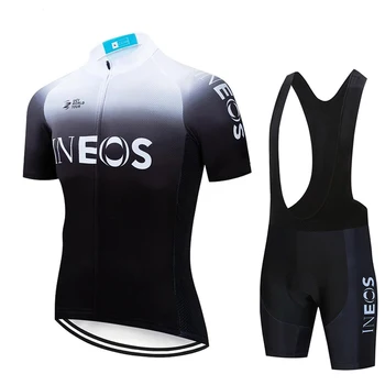2021 Red INEOS Cycling Team Jersey 19D Cykel Shorts, der Passer Ropa Ciclismo Mænd Summer Quick Dry PRO Cykel Maillot Bukser Tøj