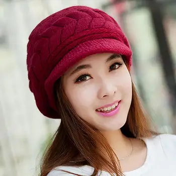 Strikket Hat Kvinder Huer til Kvinder, Damer Beanie Solid Farve Strikket Baggy Beret-Beanie Hue Daske Opbevaring af Cap Varm Hat