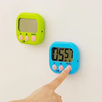 Køkken timer Magnetiske LCD Digital Nedtælling Alarm med Stå Hvidt Køkken Timer Praktisk Madlavning Ur