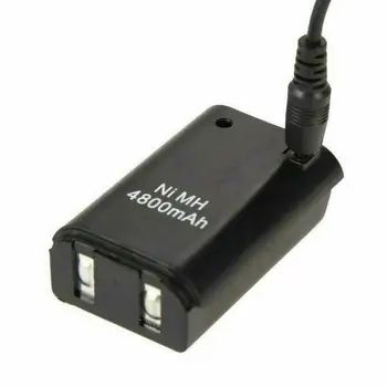 4800mAh Genopladelige Batteri + 1STK USB Oplader Kabel til XBOX 360 Wireless Controller Gamepads Udskiftning Batería 145162