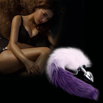 Fox Tail Plug Anal Legetøj Til Kvinder i Rustfrit stål Anal Bead Butt Plug Sex Stimulator Produkter Flirte Legetøj Til Kvinder