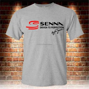 2020 Mode Sommer Stil Ayrton Senna Brasilianske Car Racer Legende Mænd Grå T-Shirt S Til 3XL Tee shirt Mode 14557